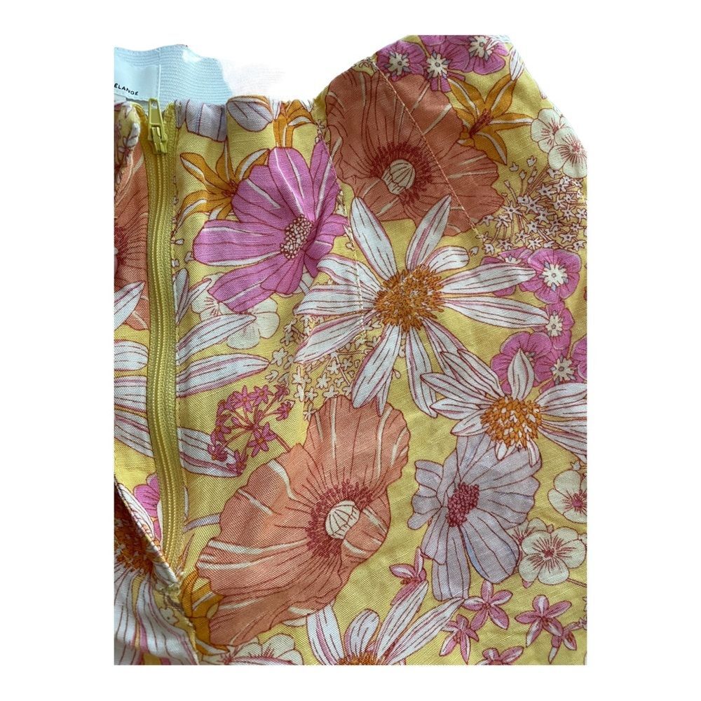 H&M Floral Print  Linen Blend Shorts Elastic Waist Size 8. - Picture 2 of 5